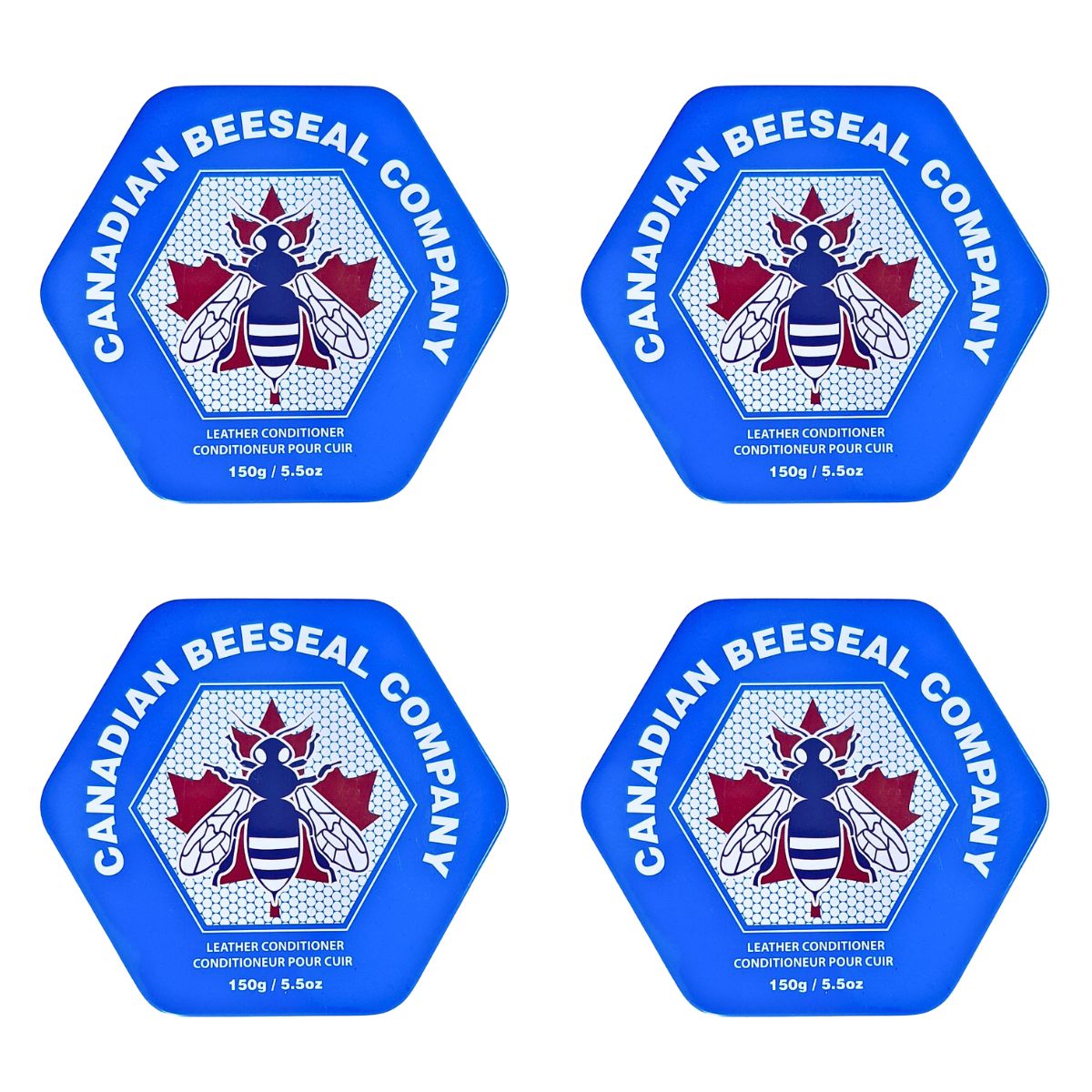 Pack of 4 Canadian Beeseal Leather Conditioner 150g 5.5oz | Leather Care