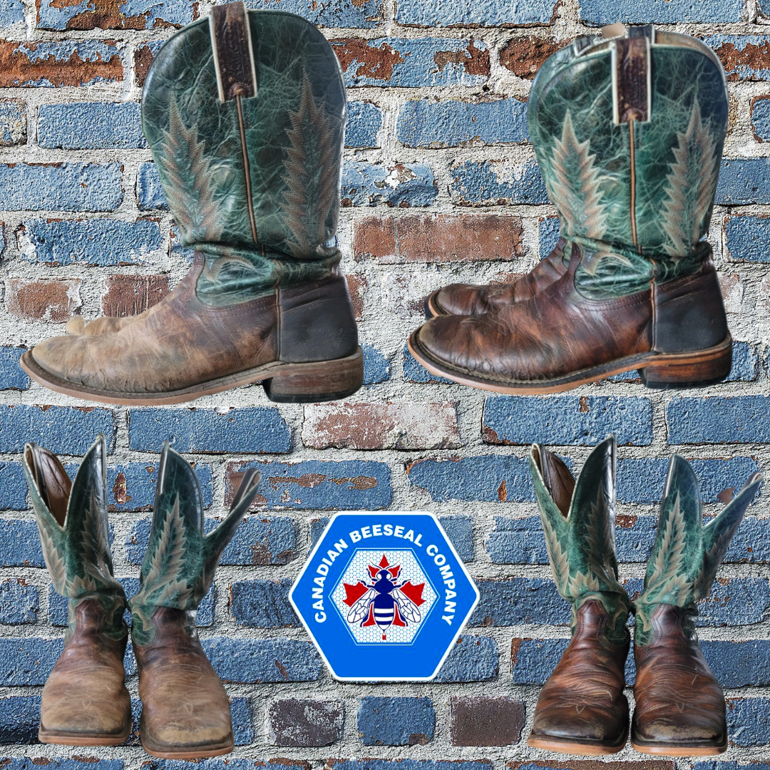 Boulet Cowboy Boots Before and After Canadian Beeseal Leather Conditioner | Leather Care