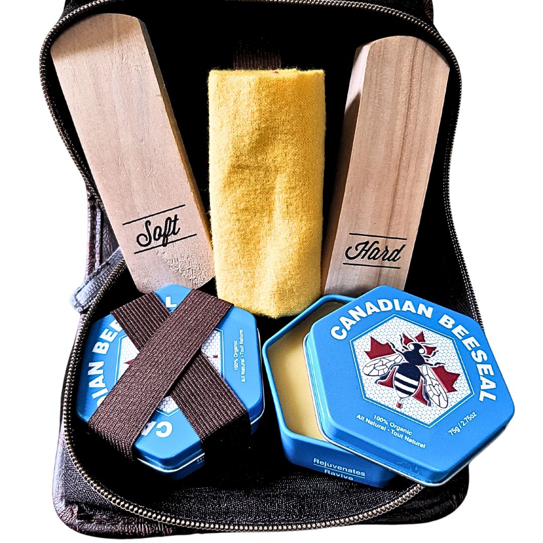 Shoe Shine Kit With 2 Canadian Beeseal Leather Conditioner | Leather Care