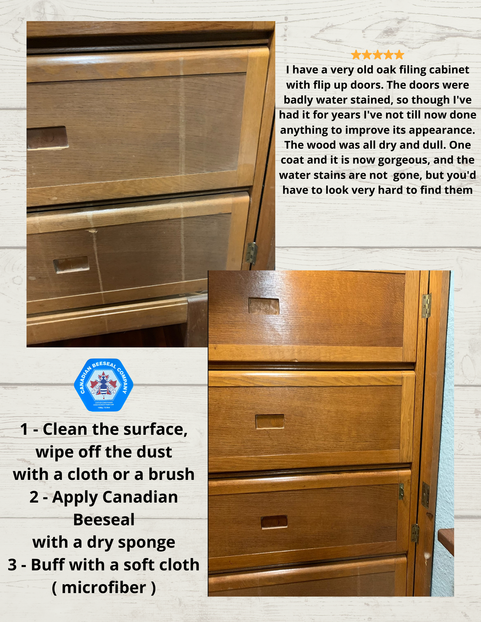 Canadian Beeseal Conditioner Works Also On Wood